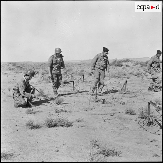 Activités du 1er bataillon du 19e régiment du génie (RG) de Colomb-Béchar. Déminage.